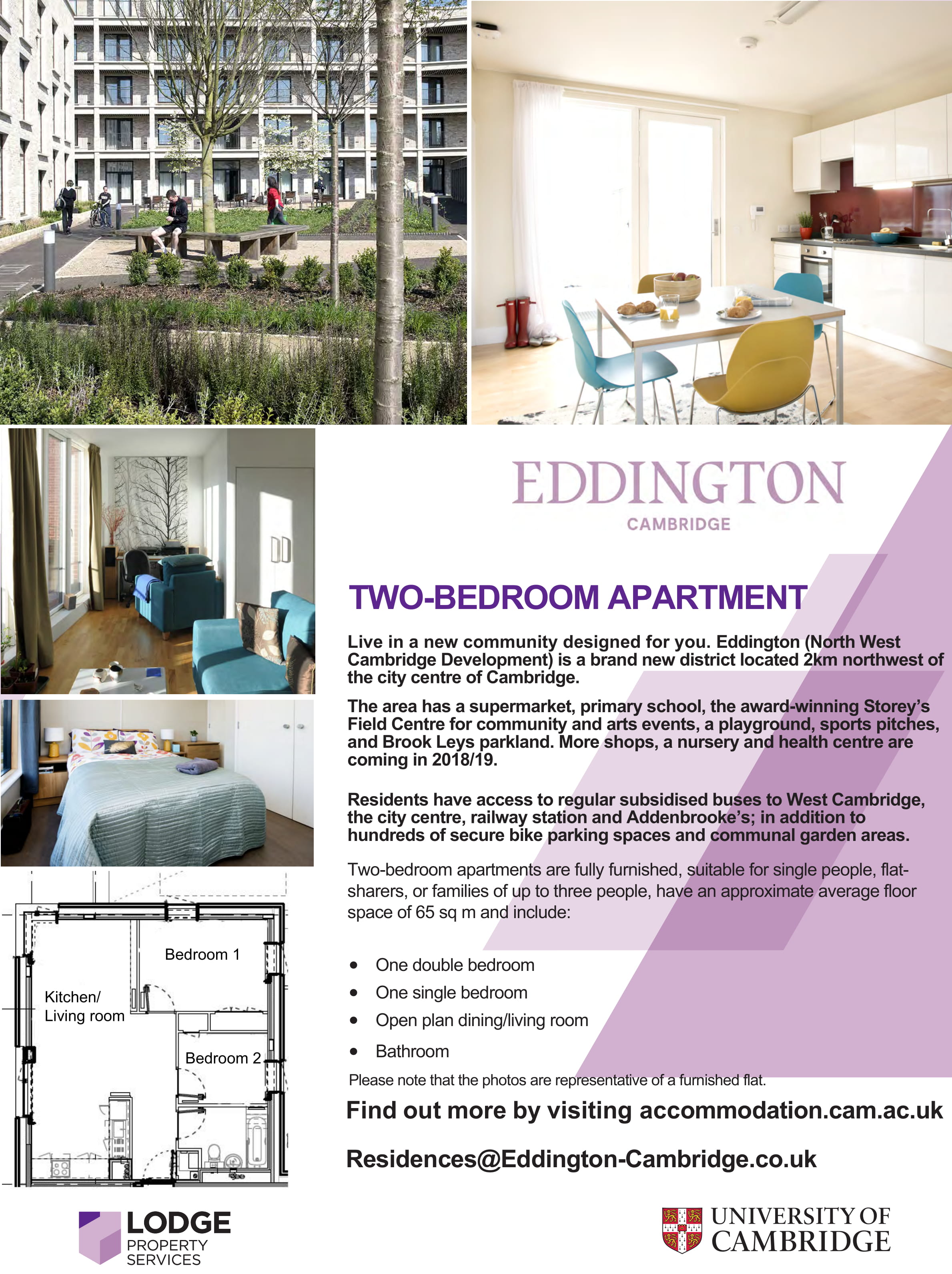 Eddington two bedroom apartments Eddington (North West Cambridge